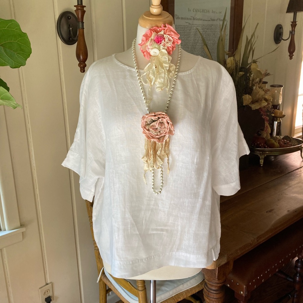 Chico's White Linen Blouse 2